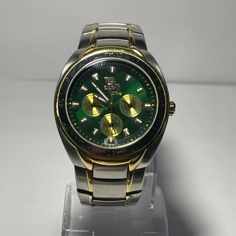 Baylor Bears NCAA Stainless-Steel Chronograph Watch by Fossil NEW (RARE)